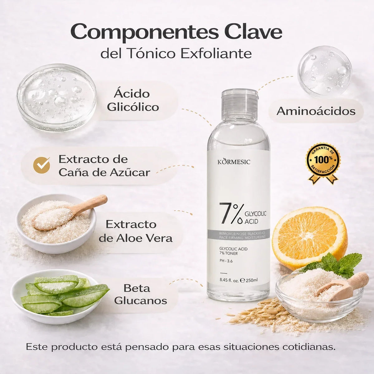 Compra 1 y Llévate 2 - Tónico Facial Ácido Glicólico 7%
