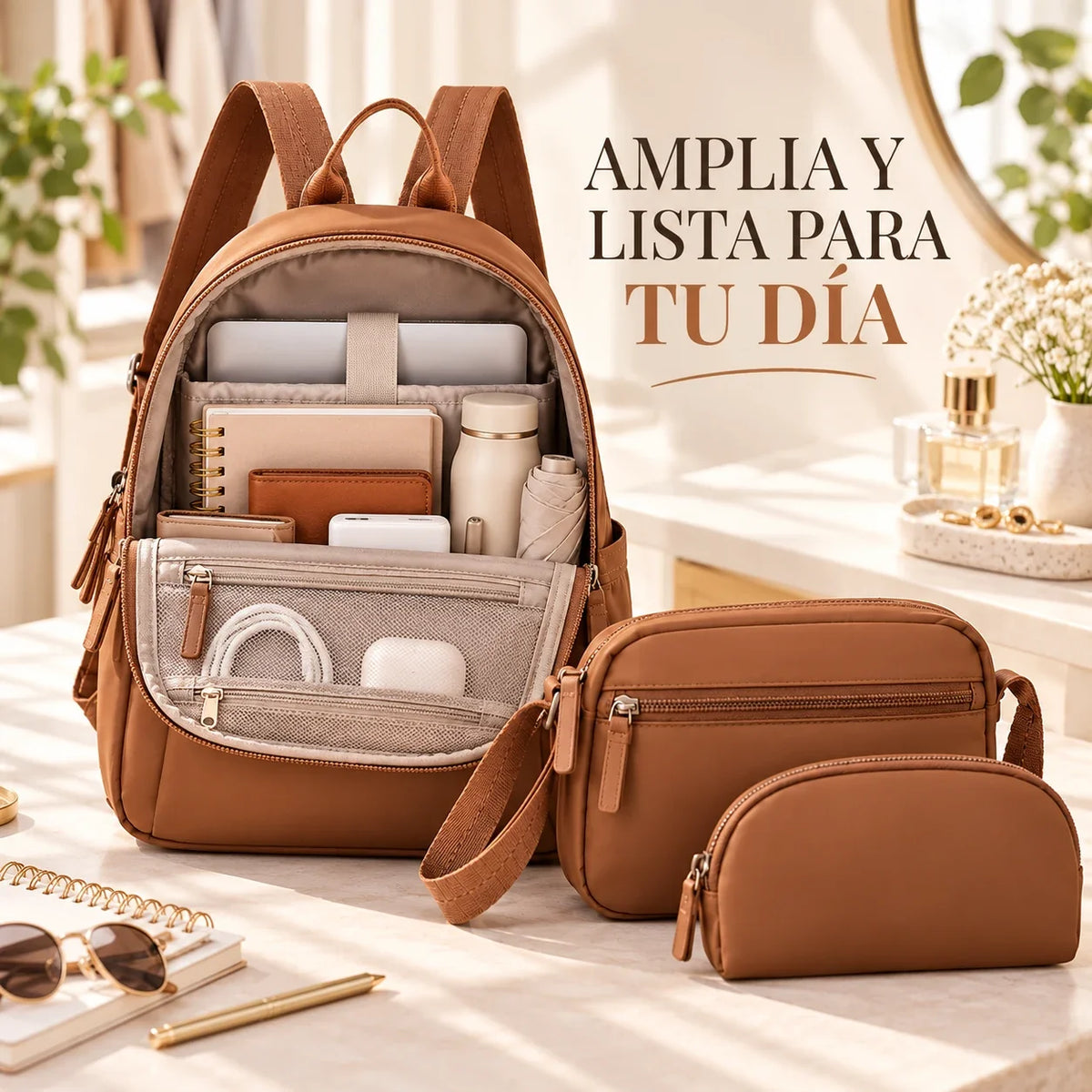 Set Bella Chic™ 3 en 1 | Mochila + Bolsa + Estuche [ÚLTIMAS UNIDADES] –