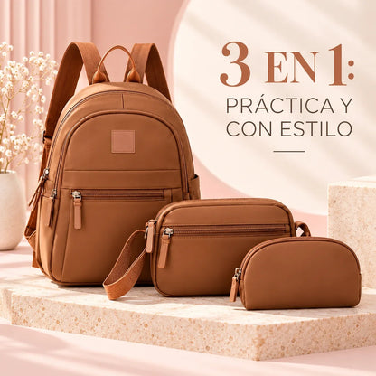 Set Bella Chic™ 3 en 1 | Mochila + Bolsa + Estuche [ÚLTIMAS UNIDADES] –