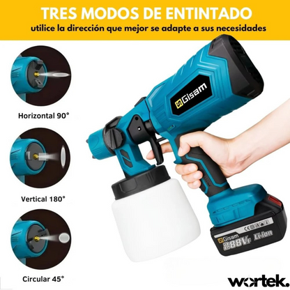SprayMaster PRO™ - Pistola Pulverizadora Inalámbrica Profesional + 2 Baterías de Regalo