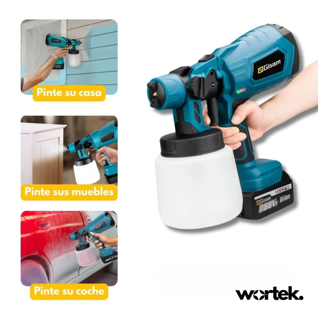 SprayMaster PRO™ - Pistola Pulverizadora Inalámbrica Profesional + 2 Baterías de Regalo