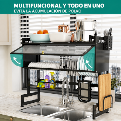 Escurridor Doble Nivel Con Puertas™ + 5 Paños Mágicos de Regalo [ÚLTIMAS UNIDADES]