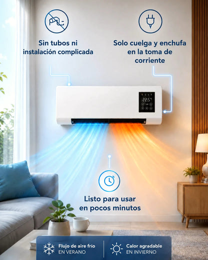 Aire acondicionado de pared sin tubos: solo se cuelga y se enchufa