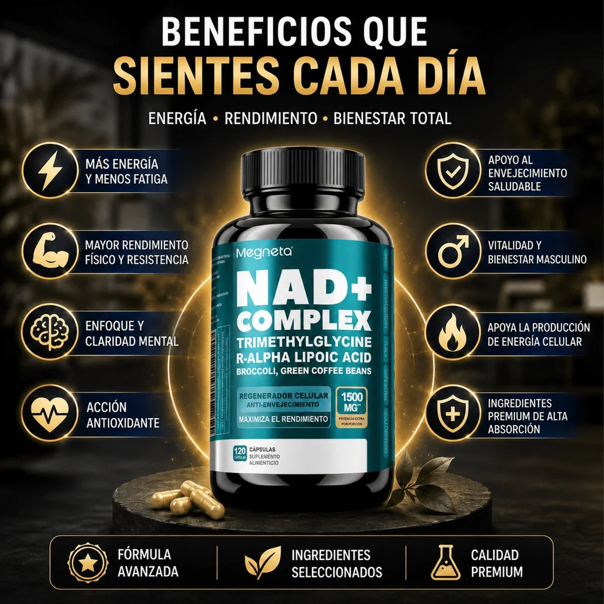 Compra 1 y Llévate 2 | NAD+ Complex Megneta 120 cápsulas