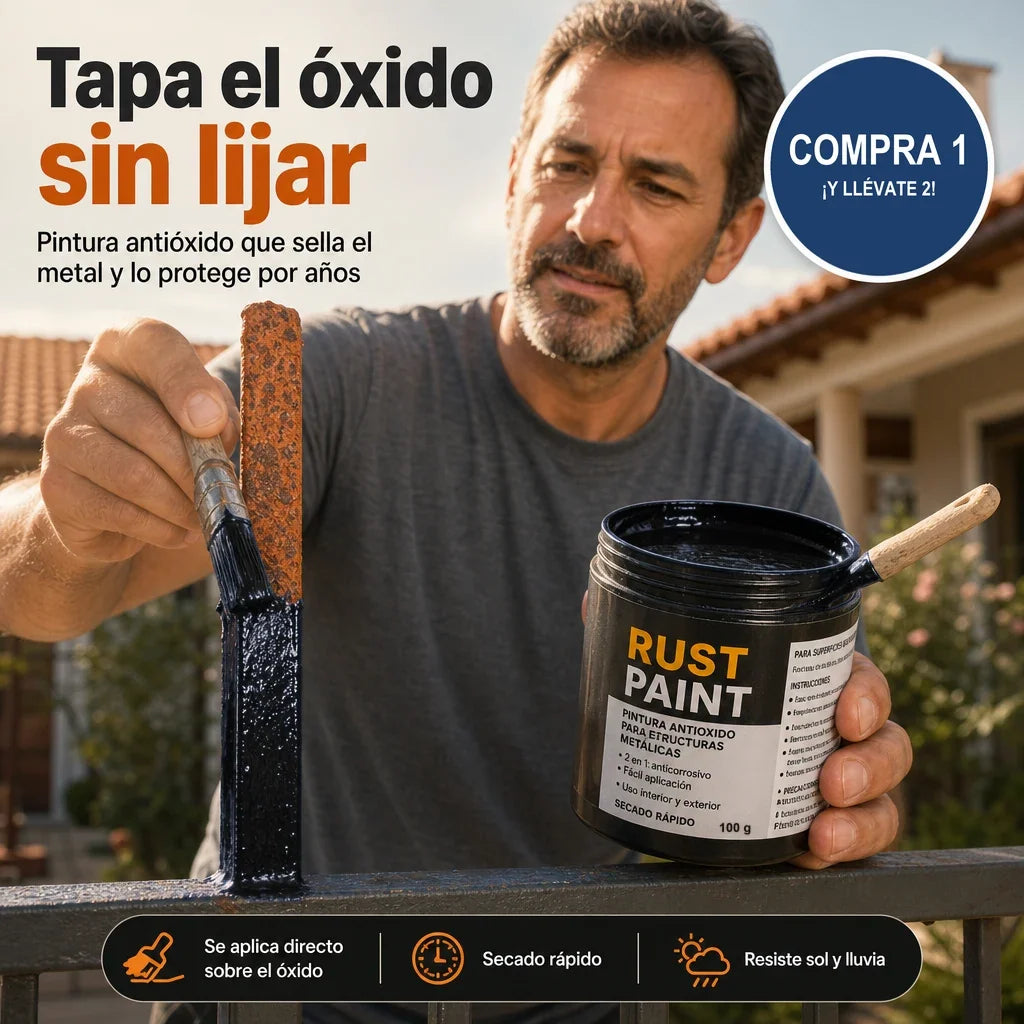 Compra 1 y Llévate 2 | Pintura Antióxido Rust Paint 100 g