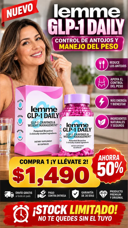 Compra 1 y Llévate 2 - Lemme GLP-1 Daily 60 cápsulas