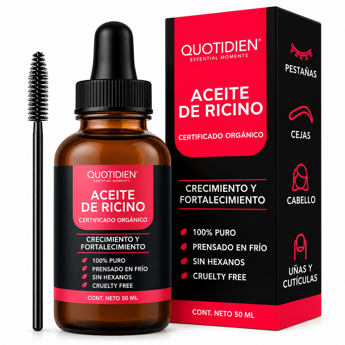 Compra 1 y Llévate 2 - Aceite de Ricino Quotidien 50 ml