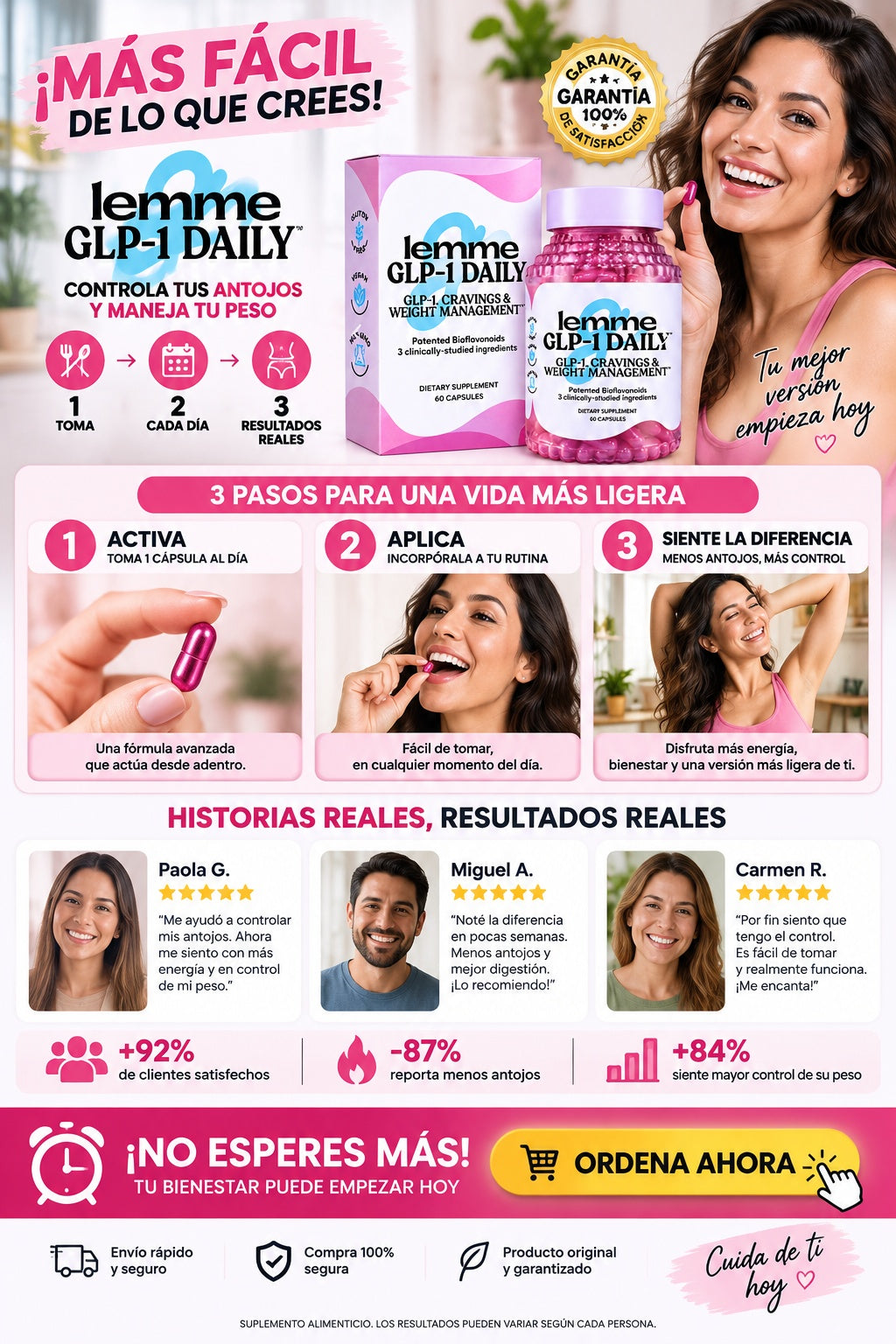 Compra 1 y Llévate 2 - Lemme GLP-1 Daily 60 cápsulas