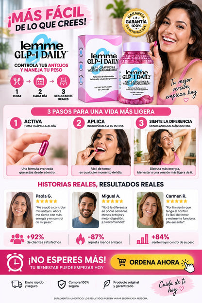 Compra 1 y Llévate 2 - Lemme GLP-1 Daily 60 cápsulas