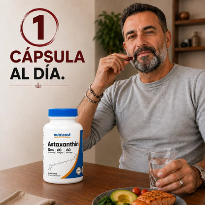 Compra 1 y Llévate 2 - Astaxantina Nutricost 60 cápsulas