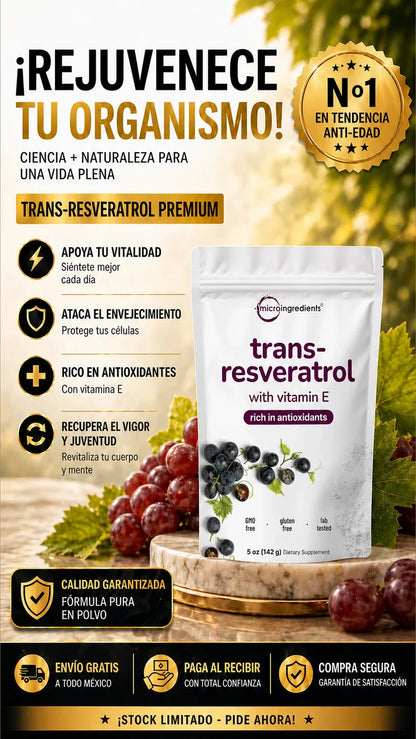 Compra 1 y Llévate 2 - Trans-Resveratrol Micro Ingredients