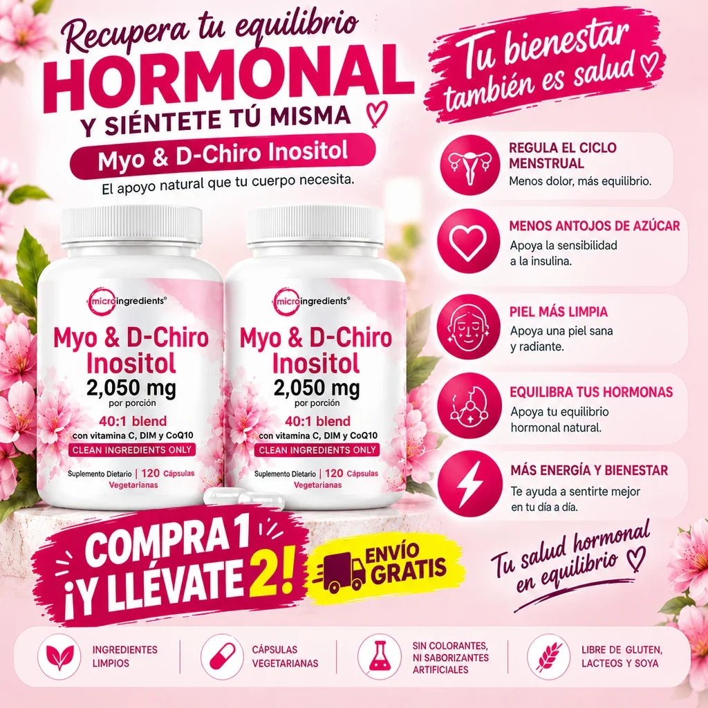 Compra 1 y Llévate 2 - Myo & D-Chiro Inositol 120 cápsulas