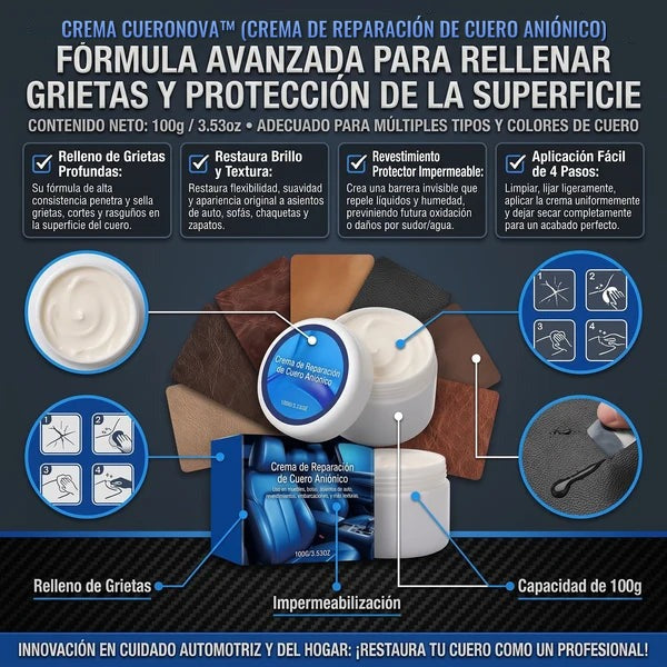CueroNova™ Crema Reparadora de Cuero