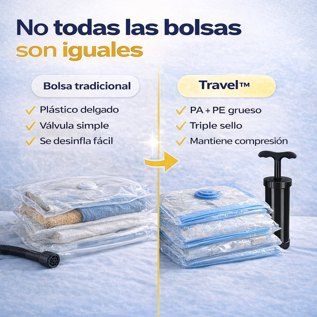 VacuMax™ Bolsas al Vacío con Bomba | Ahorra Hasta 80% de Espacio –